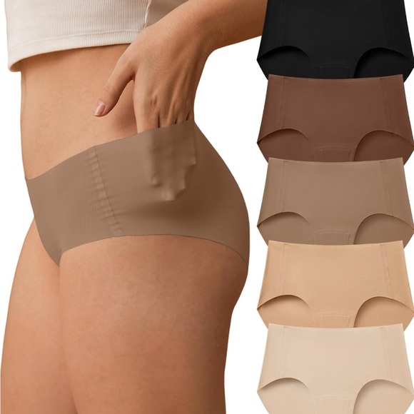 Pants - Seamless Women's Shorts - 5 pack Black, Brown, Tan